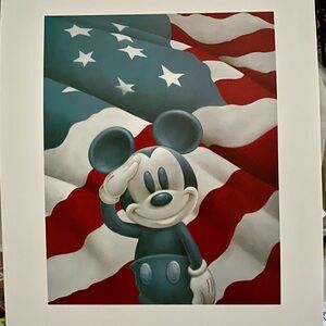 Mickey Mouse Patriotic Art Print (still in plastic)